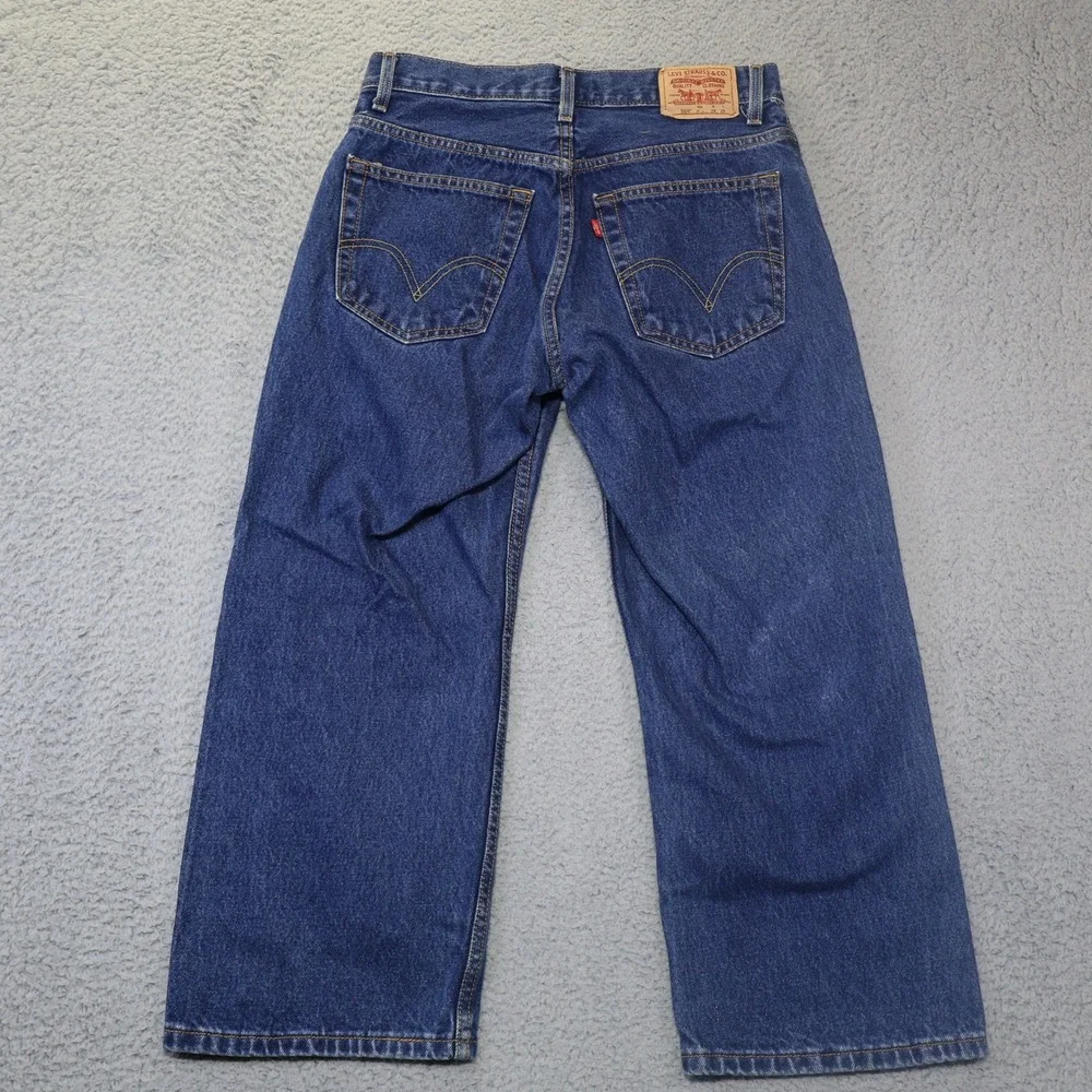 Levis‎ 569 Loose Straight Jeans Boys 9 Husky W29 L25 Blue Denim 100% Cotton